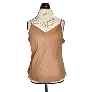 Kim Roger's Signature Tank Camisole Top  Size PL Size Petite Large Blouse Brown